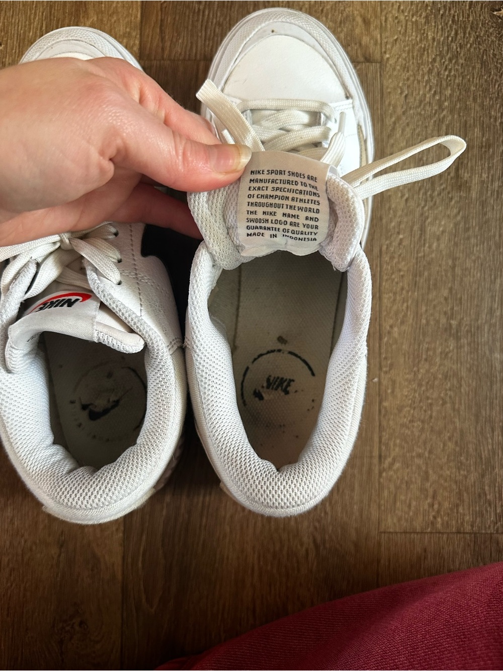Nike Court Legacy Lift White Sneakers with Black Swoosh and Tan Stripe - Picture 7 of 8